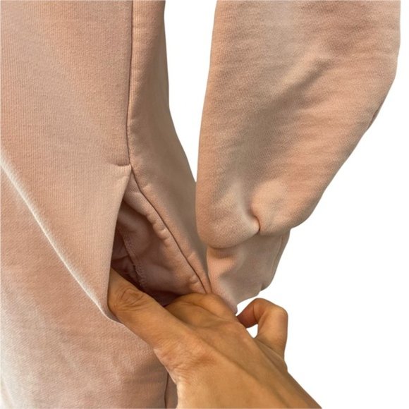 EVERLANE Women's Pink Classic Terry Crew Neck Oversized Sweater Dress Size XS - Picture 8 of 10